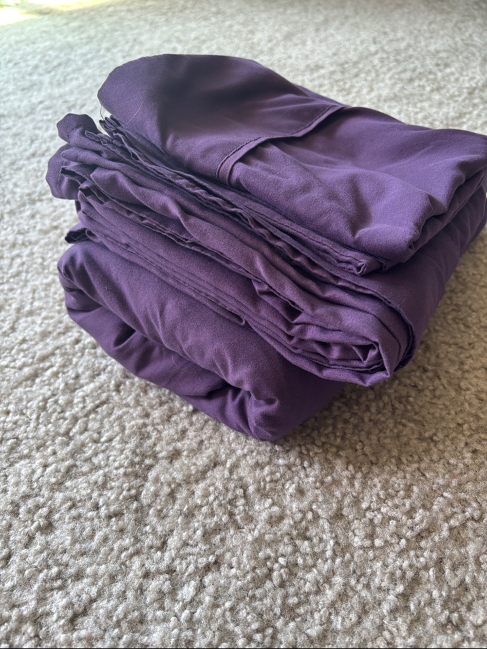 Solid Purple 1800 Thread Count Sheet Set